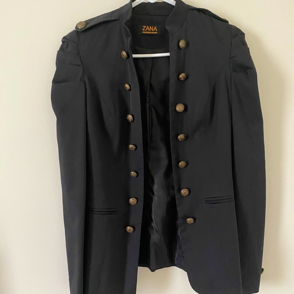 Black military style jacket